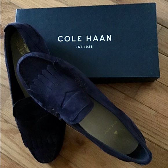 Cole Haan Shoes - NWT COLE HAAN PINCH GRAND PENNY KILTIE BLUE SUEDE LOAFER